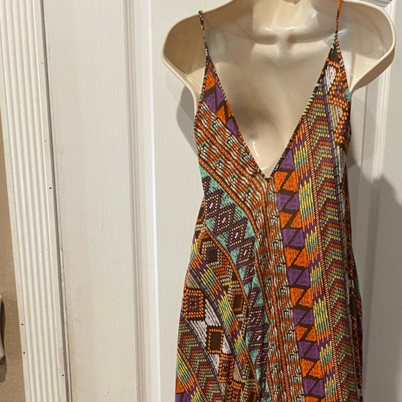 Cost Plus World Market Colorful Tribal dress w/flaw (hole) Size S/M - Picture 6 of 7